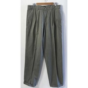 Mens Vintage STRUCTURE pleated Chino Pants Y2K Sz 36 Measure 34-36" Waist Cuffed